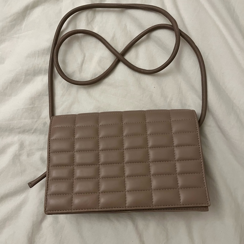 Theory beige leather purse